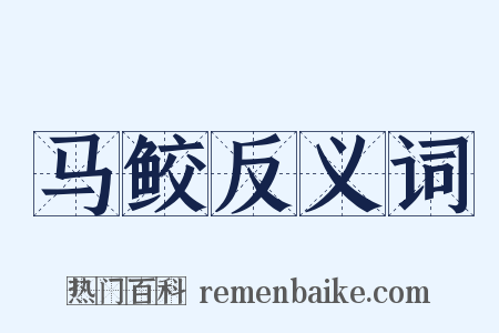 马鲛反义词是什么意思的图片